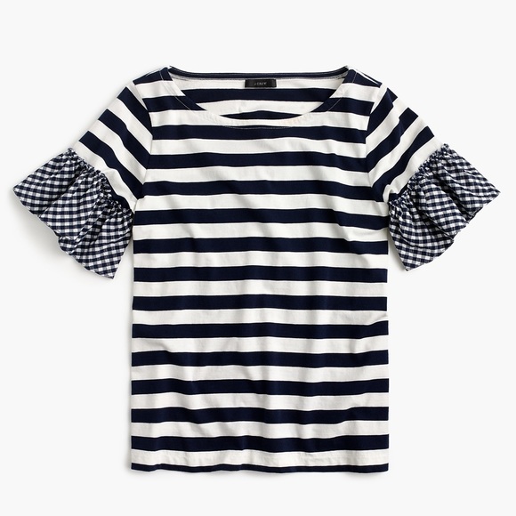 J. Crew Ruffle Sleeve Top - Picture 4 of 8